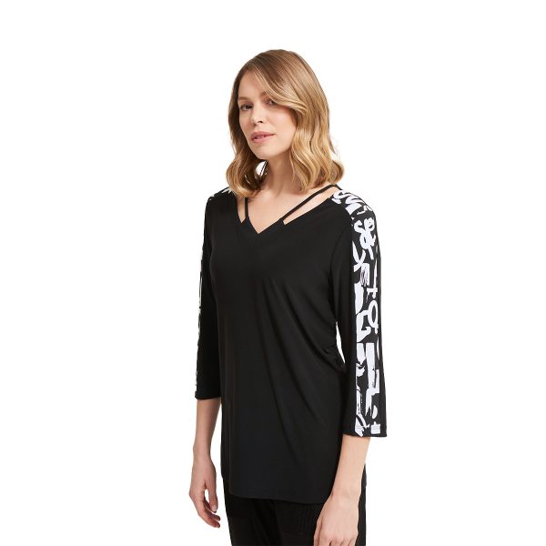 JOSEPH RIBKOFF BLOUSE 213568 ZWART